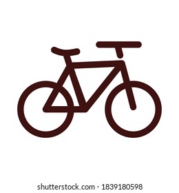 
Bike, bicycle icon vector on white background