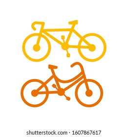 Bike, bicycle icon vector in simple design