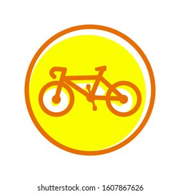 Bike, bicycle icon vector in simple design