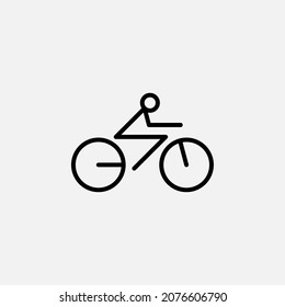Bike, bicycle line icon, vector, illustration, logo template. Suitable for many purposes.