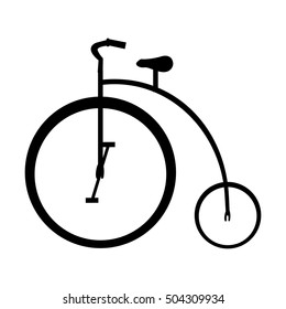 bike or bicycle pictogram icon image 