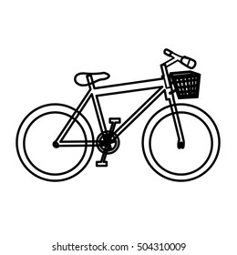 bike or bicycle pictogram icon image 