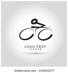 Bike or Bicycle Race Logo. Symbol & Icon Vector Template.