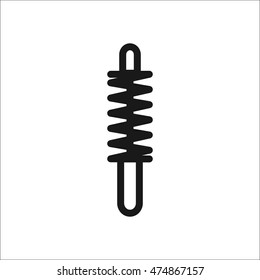 Bike bicycle shock absorber symbol sign line icon on background