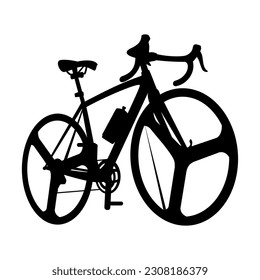 Bike or Bicycle. silhouette. Vector image