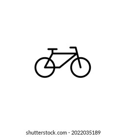 Bike, bicycle simple thin line icon vector illustration