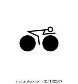 Plantilla de logotipo de Ilustración de Icono de Línea Sólida Bicicleta, Bicicleta. Idóneo Para Muchos Fines.