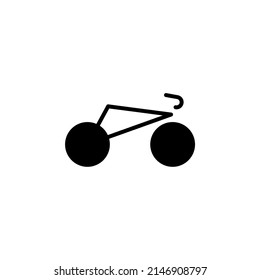 Bike, Bicycle Solid Line Icon Vector Illustration Logo Template. Suitable For Many Purposes.