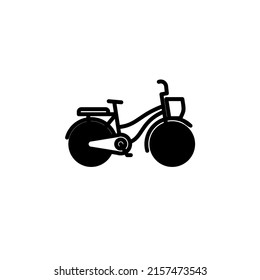 Bike, Bicycle Solid Line Icon Vector Illustration Logo Template. Suitable For Many Purposes.