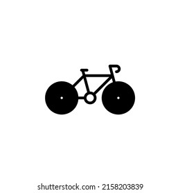 Bike, Bicycle Solid Line Icon Vector Illustration Logo Template. Suitable For Many Purposes.