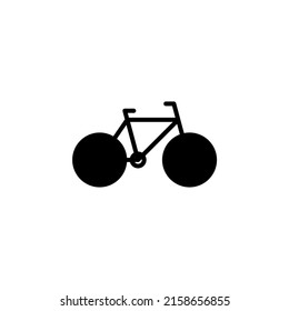 Bike, Bicycle Solid Line Icon Vector Illustration Logo Template. Suitable For Many Purposes.