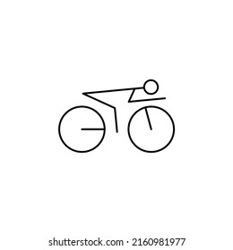 Bike, Bicycle Thin Line Icon Vector Illustration Logo Template. Suitable For Many Purposes.