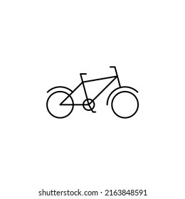 Bike, Bicycle Thin Line Icon Vector Illustration Logo Template. Suitable For Many Purposes.