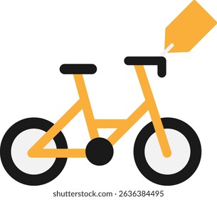 Bicicleta Bicicleta Ícone Transporte Vetor Ilustração plana