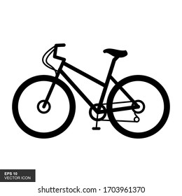 Bike. Bicycle vector icon. Concept of cycling. Go in for isolated bicycle lanes with a white background. Flat Trendy style for graphic design, logos, websites, and social media.