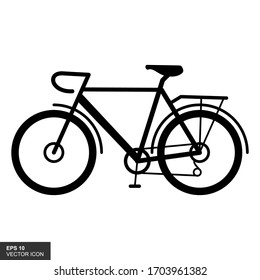 Bike. Bicycle vector icon. Concept of cycling. Go in for isolated bicycle lanes with a white background. Flat Trendy style for graphic design, logos, websites, and social media.