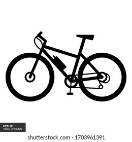 Bicicleta. Icono vectorial de bicicleta. Concepto de ciclismo. Ve por carriles para bicicletas aislados con fondo blanco. Estilo plano de moda para diseño gráfico, logos, sitios web y medios sociales.
