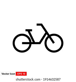 Bike. Bicycle vector icon. Concept of cycling. Go in for isolated bicycle lanes with a white background. Flat Trendy style for graphic design, logos, websites, and social media.