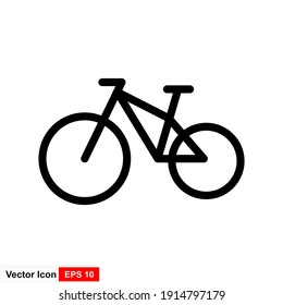 Bike. Bicycle vector icon. Concept of cycling. Go in for isolated bicycle lanes with a white background. Flat Trendy style for graphic design, logos, websites, and social media.