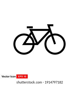 Bike. Bicycle vector icon. Concept of cycling. Go in for isolated bicycle lanes with a white background. Flat Trendy style for graphic design, logos, websites, and social media.