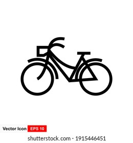 Bike. Bicycle vector icon. Concept of cycling. Go in for isolated bicycle lanes with a white background. Flat Trendy style for graphic design, logos, websites, and social media.