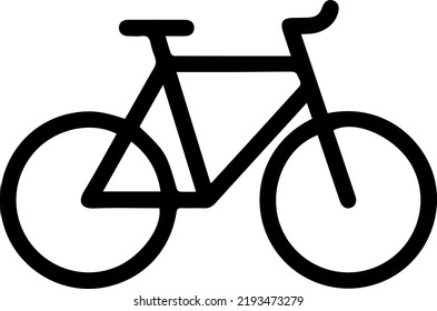 Bike. Bicycle vector icon. Concept of cycling. Go in for isolated bicycle lanes with a white background.