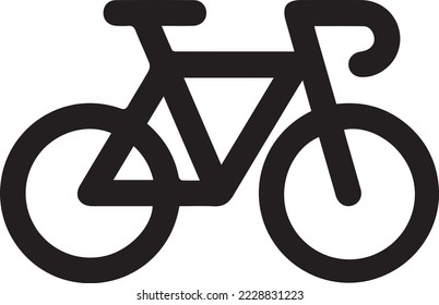 Bike. Bicycle vector icon. Concept of cycling. Go in for isolated bicycle lanes with a white background. Flat Trendy style for graphic design, logos, websites, and social media.