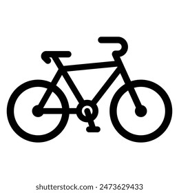 Icono de Vector de bicicleta. Arte de línea de fitness para App, Sitios web, sitio, Web. Señal para el carril bici. Concepto de ciclismo. Ilustración.