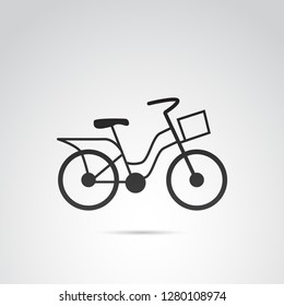 Bike, bicycle vector icon on white background. 