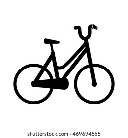 bike bicycle vehicle ride transportation vheel cyclism vector illustration isolated