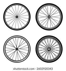 Bike Bicycle wheel vector icon. Bicycle wheel symbol
