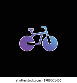 Bike-blaues Farbverlauf-Vektorsymbol