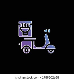 Bike blue gradient vector icon