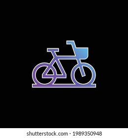 Bike blue gradient vector icon