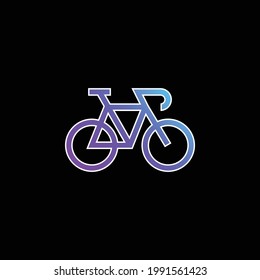 Bike-blaues Farbverlauf-Vektorsymbol