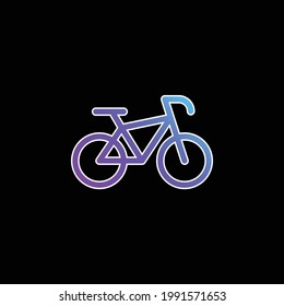 Icono vectorial de gradiente azul de bicicleta