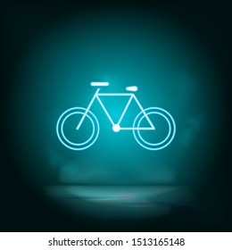 Bike blue neon vector icon. Simple element illustration from map and navigation concept. Bike blue neon vector icon. Real estate concept vector illustration.