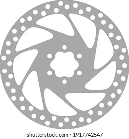 Bike Brake Disc Icon. Flat Color Design. Vector Illustration.