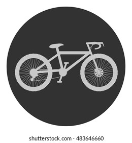 Bike button on white background. Vector illustration.