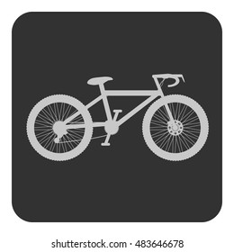Bike button on white background. Vector illustration.