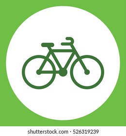 Bike Bycicle Velo Sport Green Simple Icon In Circle