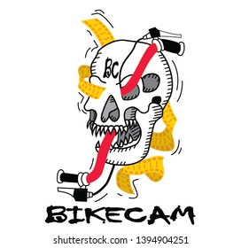 Bike camera Logo Design, template vector illustration  Vector