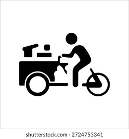 Iconos del cargo de la bici. Vector sólido simple