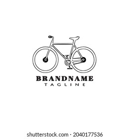 bike cartoon logo icon design template black modern isolated illustration creative