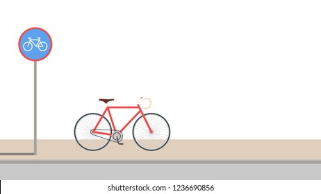 bike cartoon vector. label. free space for text. wallpaper. copy space.