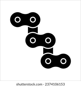 Bike chain icon. Bicycle link gear symbol. Motorcycle signs. vector illustration on white background