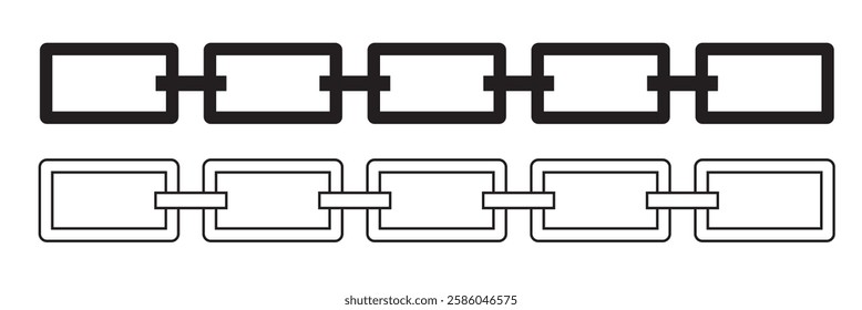 Bike chain icon. Bicycle link gear symbol. Motorcycle signs. Cycle symbols. Chain machine icons. Black color.1176