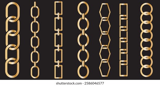 Bike chain icon. Bicycle link gear symbol. Motorcycle signs. Cycle symbols. Chain machine icons. Black color.1176