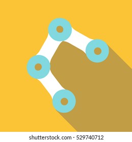 Bike chain icon. Flat illustration of bike chain vector icon for web