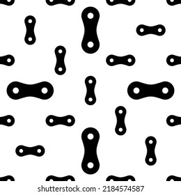 Bike Chain Icon Seamless Pattern, Roller Chain Icon, Bicycle Chain Icon Vector Art Illustration